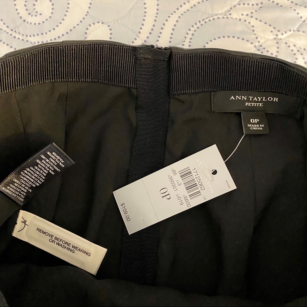 NWT Ann Taylor black “leather” pencil skirt